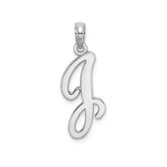 FJC Finejewelers 10k White Gold J Script Initial Charm