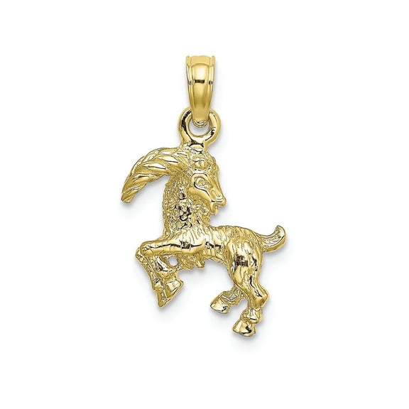 FJC Finejewelers 10k Yellow Gold 3d Capricorn Zodiac Charm