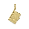 thumbnail image 1 of FJC Finejewelers 10k Yellow Gold 3d Holy Bible Book with Lord's Prayermoveable Pages Charm, 1 of 6