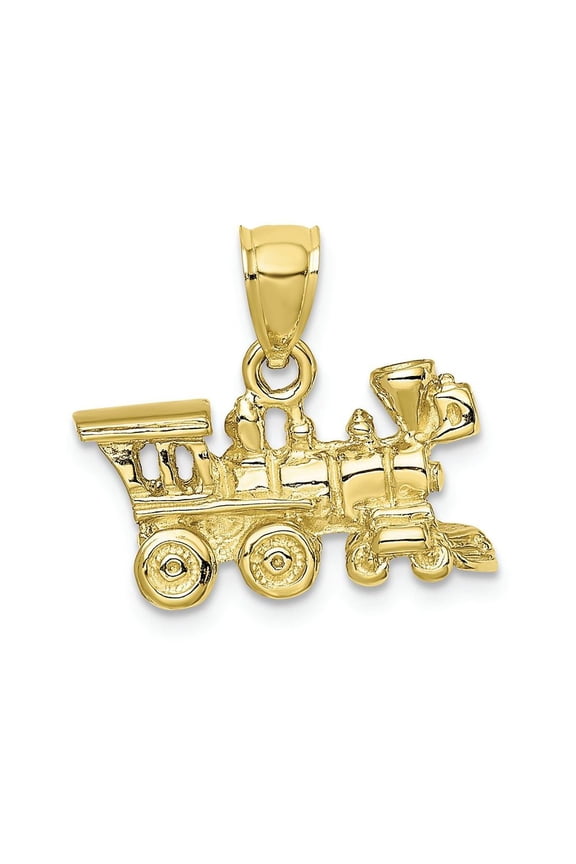 FJC Finejewelers 10k Yellow Gold 3d Locomotive Charm