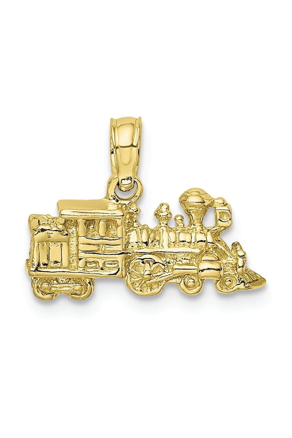 FJC Finejewelers 10k Yellow Gold 3d Locomotive Charm