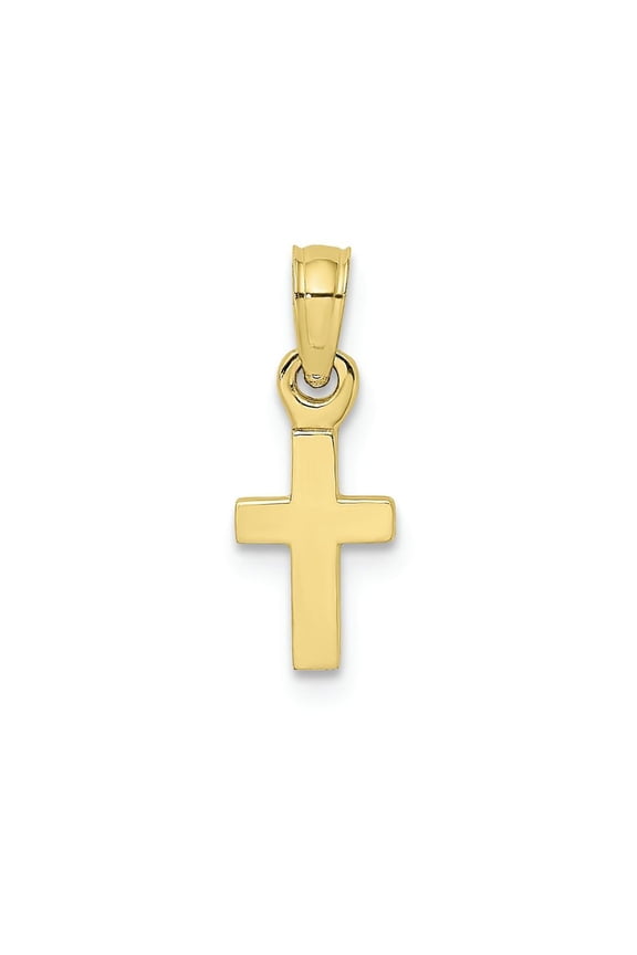 FJC Finejewelers 10k Yellow Gold 3d Mini Cross Charm
