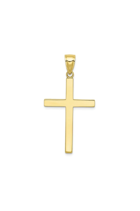 FJC Finejewelers 10k Yellow Gold 3d Stick Cross Charm