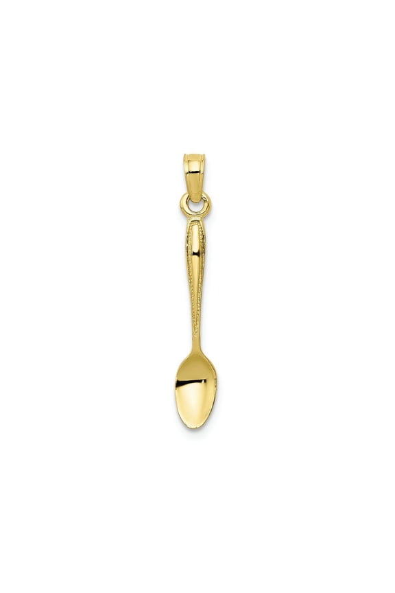 FJC Finejewelers 10k Yellow Gold 3d Table Spoon Charm