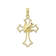 thumbnail image 1 of FJC Finejewelers 10k Yellow Gold Cross with Dove Center Charm, 1 of 6