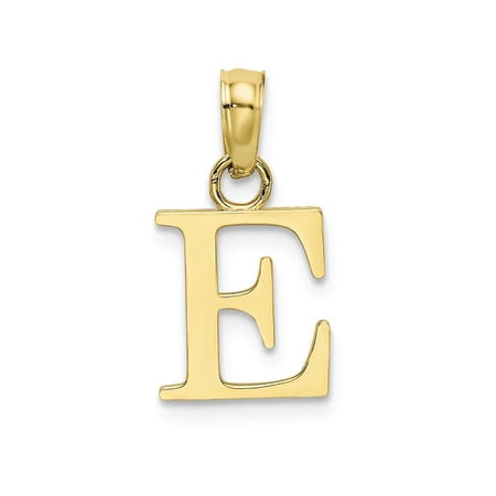 FJC Finejewelers 10k Yellow Gold E Block Initial Charm