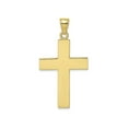 thumbnail image 1 of FJC Finejewelers 10k Yellow Gold Large Block Cross Polish Open Back Charm, 1 of 6