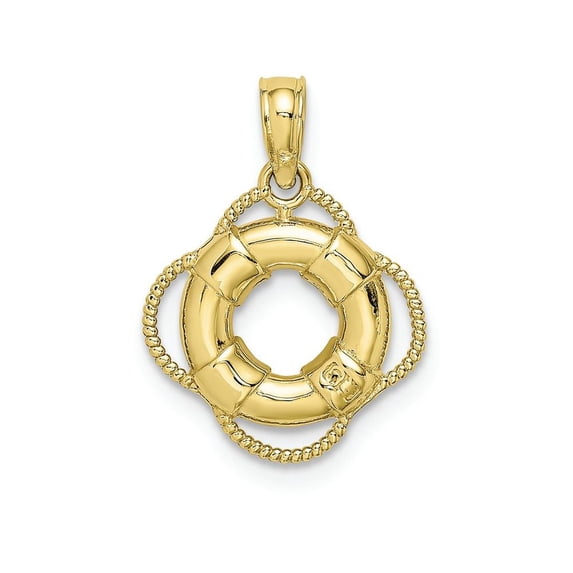 FJC Finejewelers 10k Yellow Gold Lifesaver with O C P B - Charm