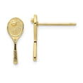 thumbnail image 1 of FJC Finejewelers 10k Yellow Gold Mini Tennis Racquet with Ball Post Earrings, 1 of 5