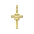 thumbnail image 1 of FJC Finejewelers 10k Yellow Gold Polished Claddagh Cross Charm, 1 of 6