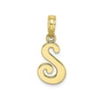 thumbnail image 1 of FJC Finejewelers 10k Yellow Gold S Script Initial Charm, 1 of 6