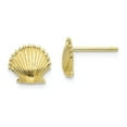 thumbnail image 1 of FJC Finejewelers 10k Yellow Gold Scallop Shell Post Earrings, 1 of 5