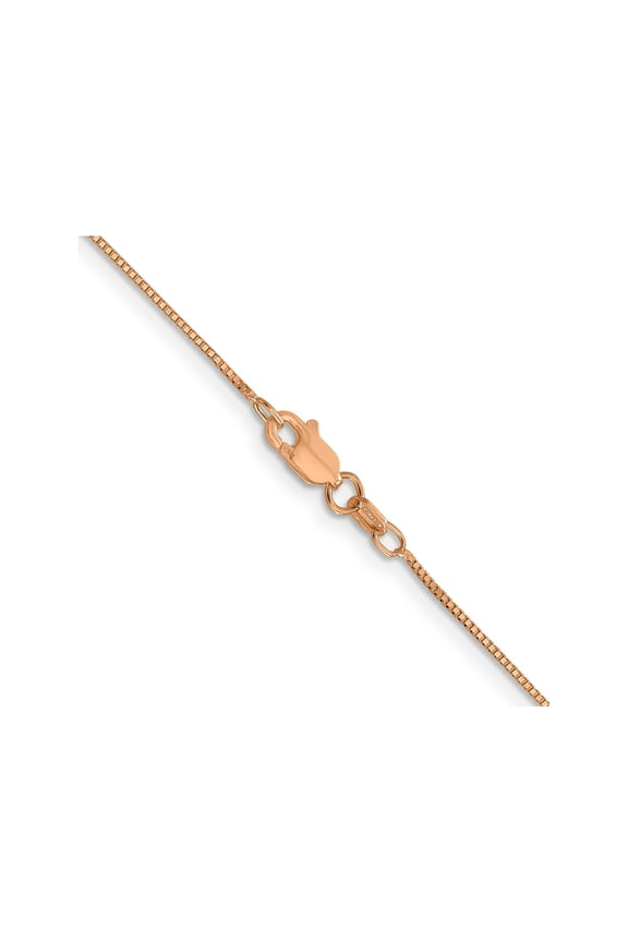 FJC Finejewelers 14 kt Rose Gold .70mm Box Chain Anklet 10 Inches x 0.7 mm
