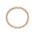 thumbnail image 1 of FJC Finejewelers 14 kt Rose Gold Polished Textured Fancy Link Bracelet 7.25 Inches x 5 mm, 1 of 6