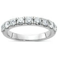 thumbnail image 1 of FJC Finejewelers 14 kt White Gold 1/2 ct 9 Stone G H I True Light Moissanite Band 2 mm, 1 of 8