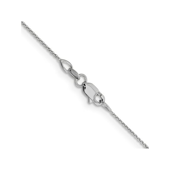 FJC Finejewelers 14 kt White Gold Bright Cut Cable Chain 20 Inches x 0.8 mm