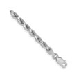 thumbnail image 1 of FJC Finejewelers 14 kt White Gold Bright Cut Rope Bracelet Lobster Clasp 7 Inches x 3.75 mm, 1 of 4