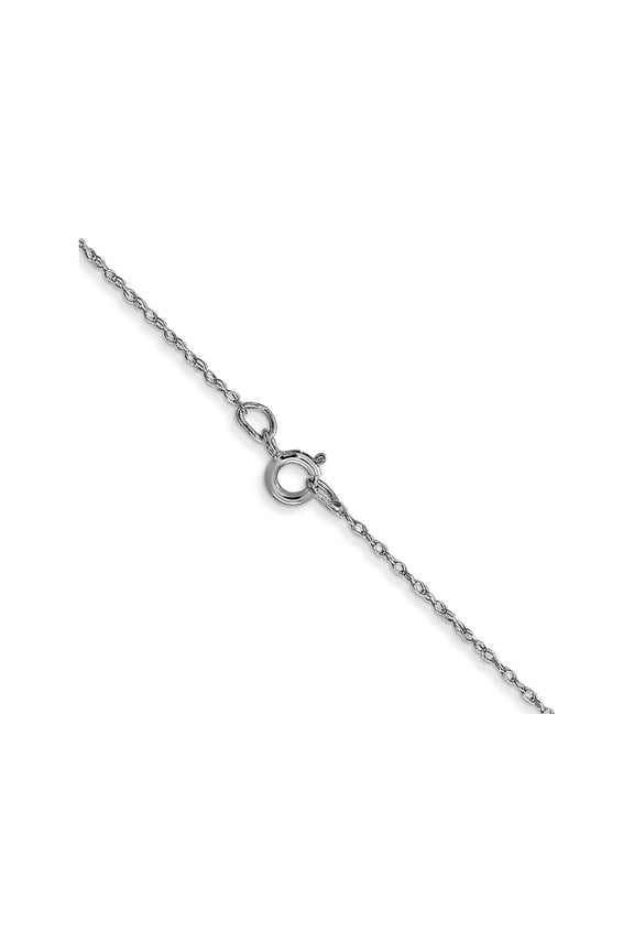 FJC Finejewelers 14 kt White Gold Carded Cable Rope Chain 22 Inches x 0.5 mm