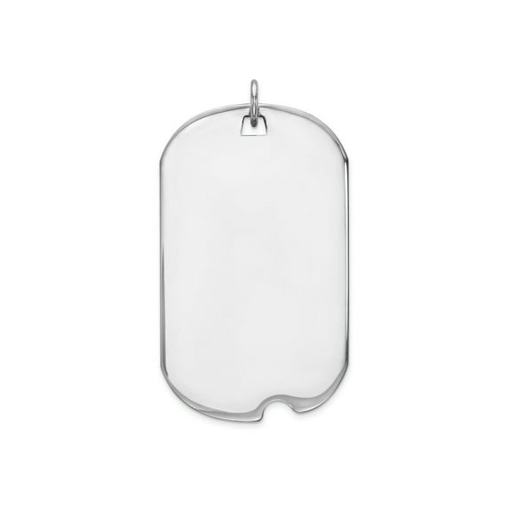FJC Finejewelers 14 kt White Gold Dog Tags Dog Tag Disc Charm 39 mm x 19 mm