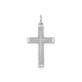 thumbnail image 1 of FJC Finejewelers 14 kt White Gold Laser Designed Cross Charm 26 mm x 13 mm, 1 of 6