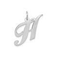 thumbnail image 1 of FJC Finejewelers 14 kt White Gold Medium Fancy Script Letter H Initial Charm, 1 of 6