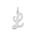 thumbnail image 1 of FJC Finejewelers 14 kt White Gold Medium Script Letter L Initial Charm, 1 of 6
