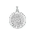 thumbnail image 1 of FJC Finejewelers 14 kt White Gold Polished Saint Joseph Solid Medal Charm 28 mm x 21 mm, 1 of 6