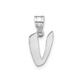 thumbnail image 1 of FJC Finejewelers 14 kt White Gold Polished Script Letter V Initial Charm, 1 of 6