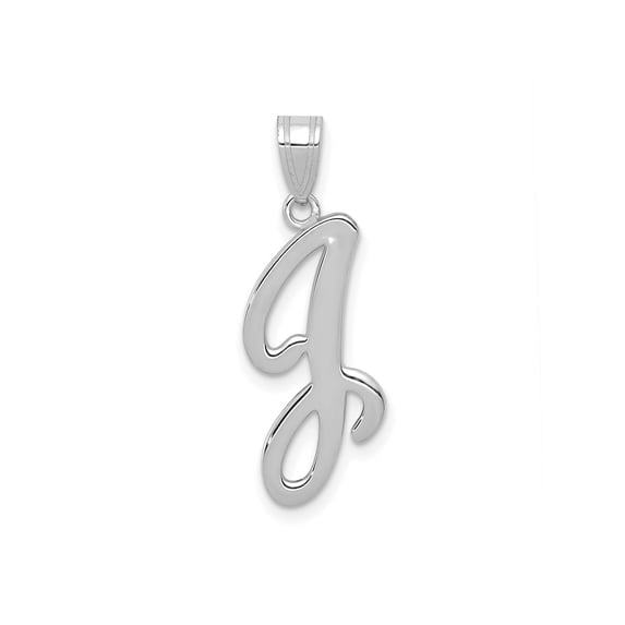 FJC Finejewelers 14 kt White Gold Script Letter J Initial Charm