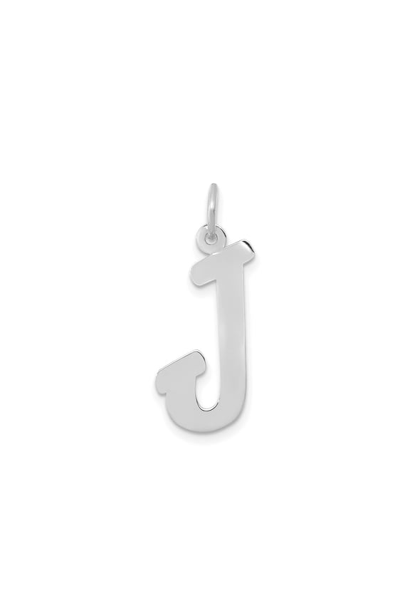 FJC Finejewelers 14 kt White Gold Small Script Letter J Initial Charm