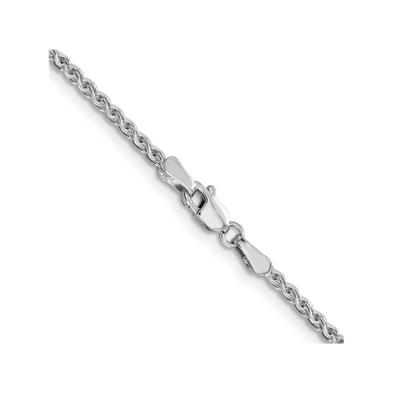 FJC Finejewelers 14 kt White Gold Solid Bright Cut Spiga Chain 20 Inches x 1.8 mm