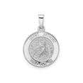 thumbnail image 1 of FJC Finejewelers 14 kt White Gold Themed Polished and Satin Hollow St Anthony Medal Charm 21 mm x 14 mm, 1 of 6