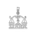 thumbnail image 1 of FJC Finejewelers 14 kt White Gold WG LIBRA Zodiac Charm 18 x 15 mm, 1 of 4