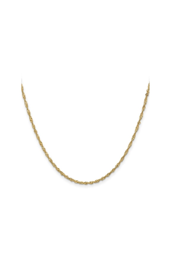 FJC Finejewelers 14 kt Yellow Gold 1.70mm Singapore Chain 22 Inches x 1.7 mm