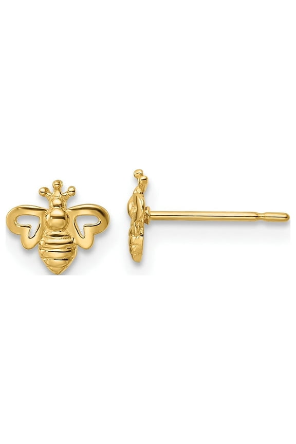 FJC Finejewelers 14 kt Yellow Gold Button Madi K Bumble Bee Post Earrings 6 mm x 6 mm
