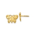 thumbnail image 1 of FJC Finejewelers 14 kt Yellow Gold Button Madi K Butterfly Earrings 8 mm x 11 mm, 1 of 6