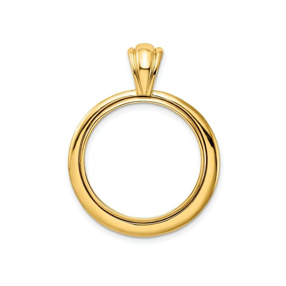 FJC Finejewelers 14 kt Yellow Gold Concentric Circle 22.0mm Prong Coin Bezel Pendant