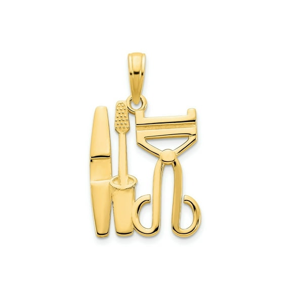 FJC Finejewelers 14 kt Yellow Gold Cosmetics Charm 19 x 14 mm