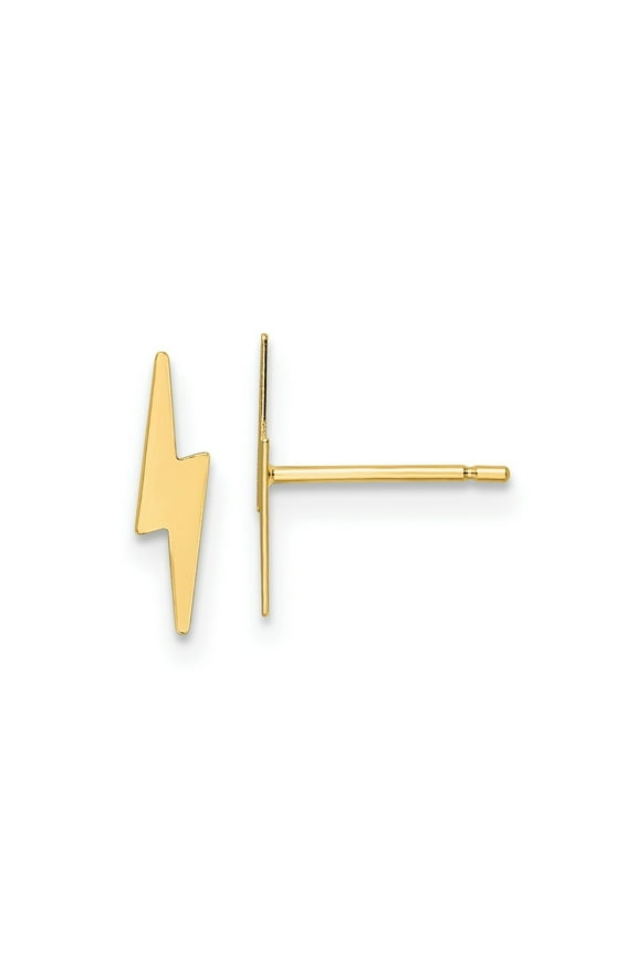 FJC Finejewelers 14 kt Yellow Gold Dangle Polished Lightning Bolt Post Earrings 10 x 2 mm