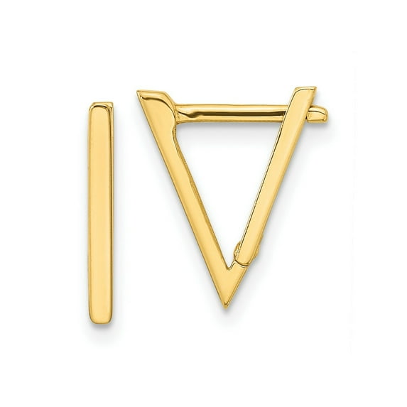 FJC Finejewelers 14 kt Yellow Gold Dangle Polished Triangle Hoop Earrings 15 x 11 mm
