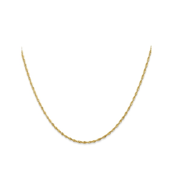 FJC Finejewelers 14 kt Yellow Gold Extra-Light Bright Cut Rope Chain 22 Inches x 1.5 mm