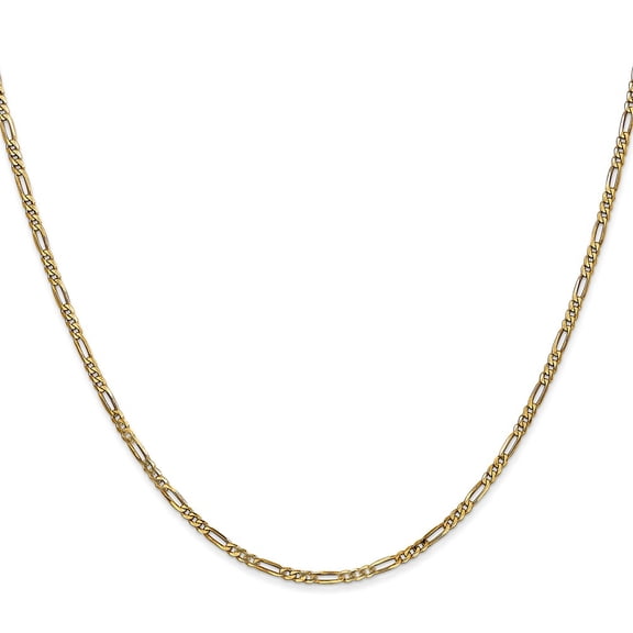 FJC Finejewelers 14 kt Yellow Gold Flat Figaro Chain 24 Inches x 1.8 mm