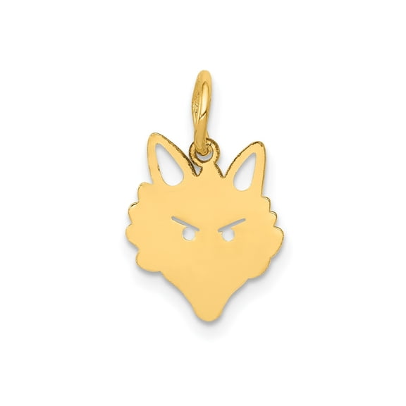FJC Finejewelers 14 kt Yellow Gold Fox Head Charm 19 x 11 mm