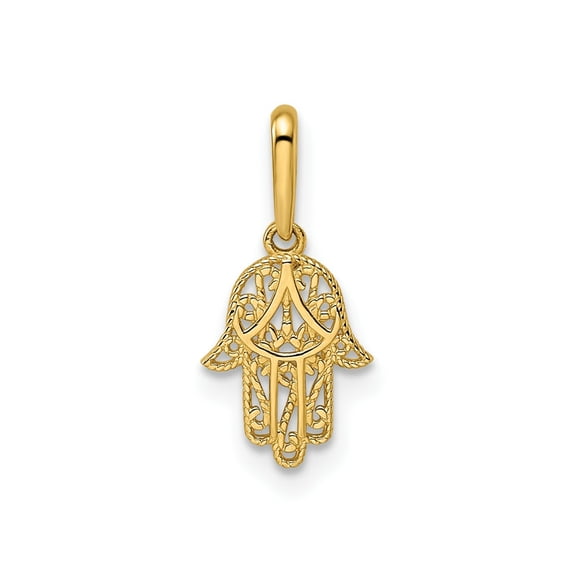 FJC Finejewelers 14 kt Yellow Gold Hamsa Charm 7 mm