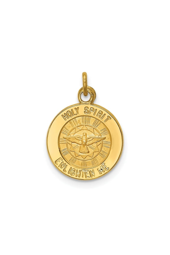 FJC Finejewelers 14 kt Yellow Gold Holy Spirit Medal Charm 18 x 12 mm