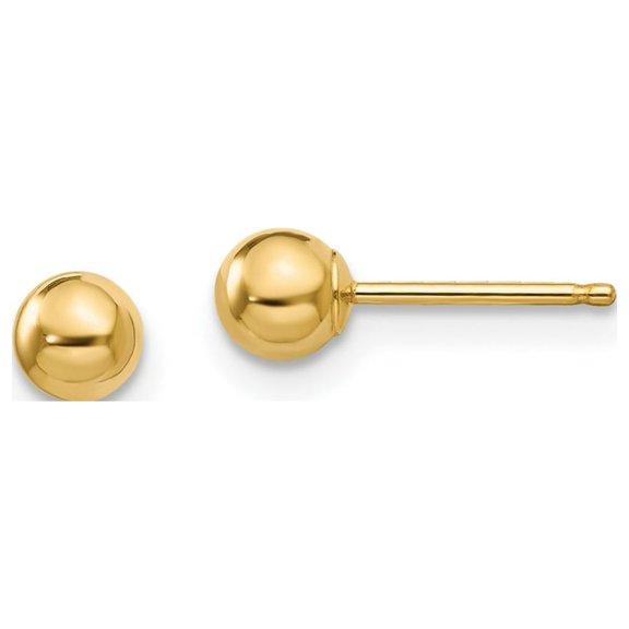 FJC Finejewelers 14 kt Yellow Gold Madi K Polished Ball Post Earrings 4 x 4 mm