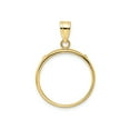 thumbnail image 1 of FJC Finejewelers 14 kt Yellow Gold Polished 20.2mm Prong Coin Bezel Pendant, 1 of 6