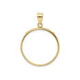 thumbnail image 1 of FJC Finejewelers 14 kt Yellow Gold Polished 25.0mm Prong Coin Bezel Pendant, 1 of 6