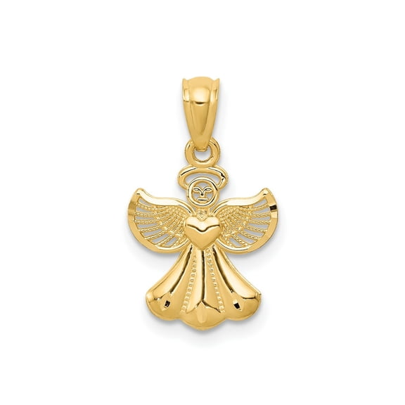 FJC Finejewelers 14 kt Yellow Gold Polished Angel Charm 20 x 11 mm
