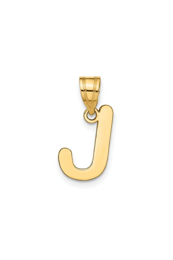 FJC Finejewelers 14 kt Yellow Gold Polished Bubble Letter J Initial Charm